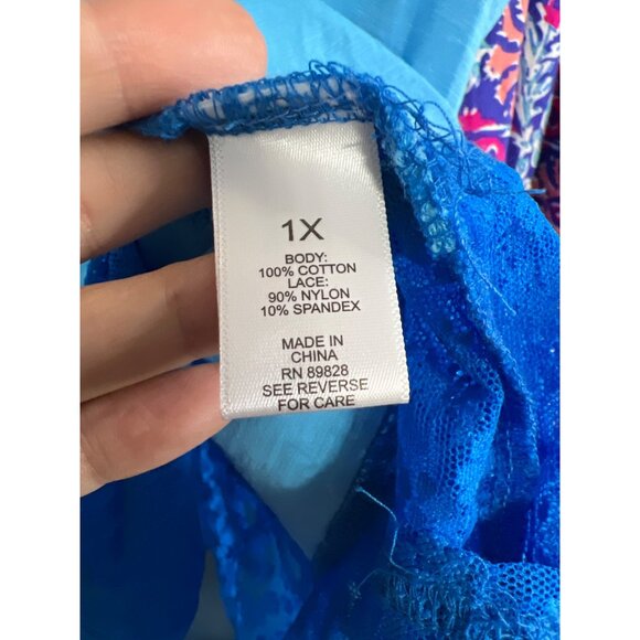 3-Pack Womens Tops Size 1X Short Sleeve & 3/4 Sleeve Lace Trim & Pockets - Picture 4 of 16